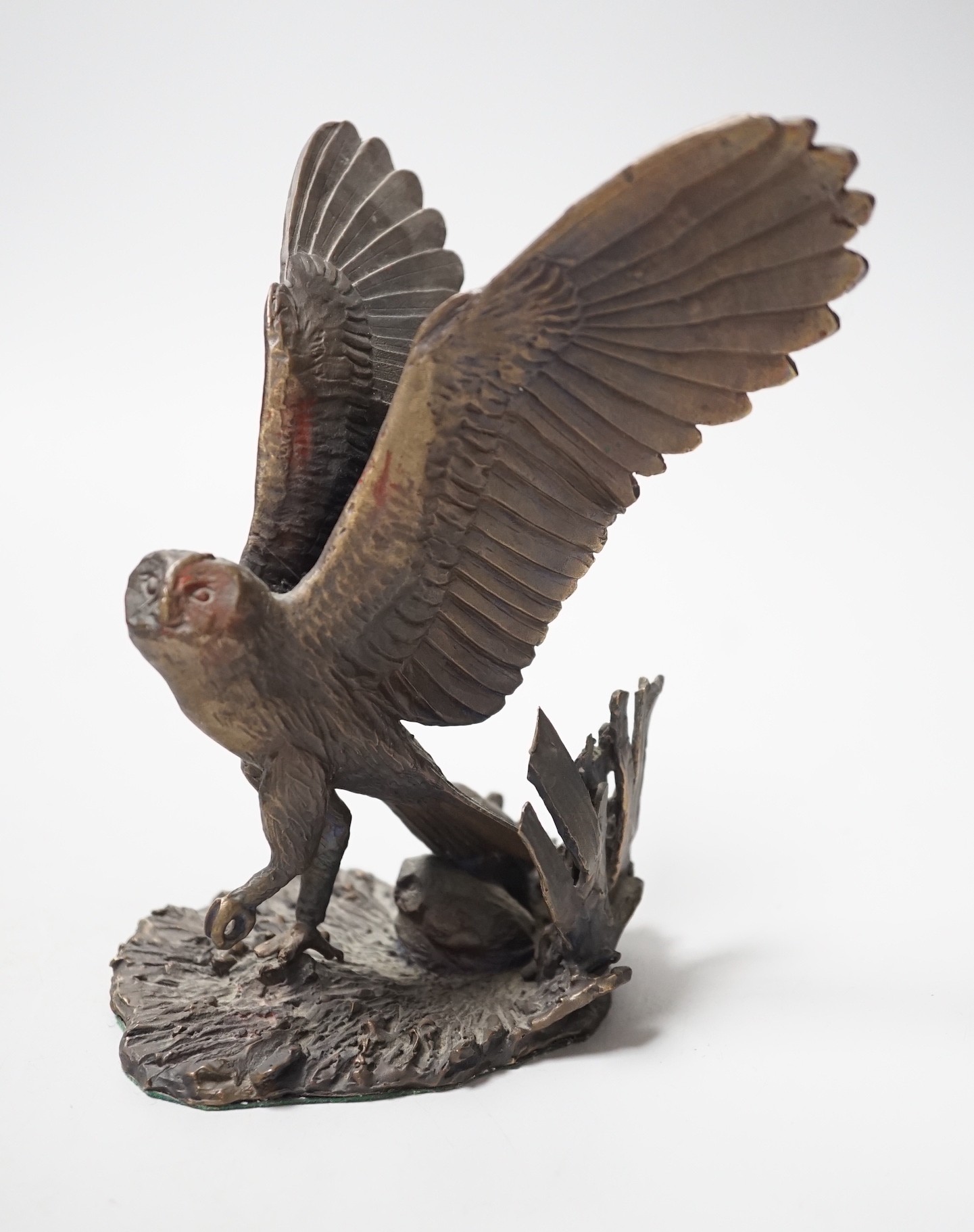 Paul Eaton - a limited edition bronze owl, signed and dated ‘91. Numbered 013. 16.5cm